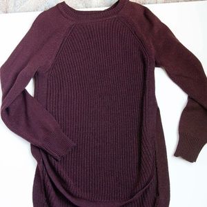 Maroon over sized knit sweater